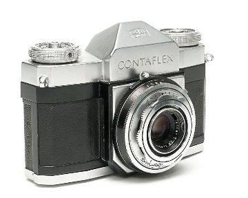 Contaflex 1型、梅鉢型 45mm F2.8 Tessar  Synchro-Compur M.X.V.レンズシャッター　Contaflexのコレクションアイテムの画像
