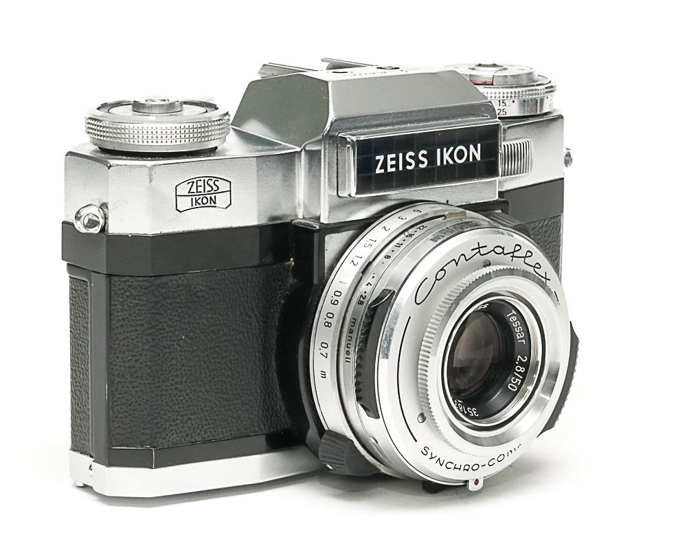 Contaflex 50mm F2.8 Tessar  Synchro-Compur M.X.V.レンズシャッター　　セレンメーター内蔵(作動良好)の画像