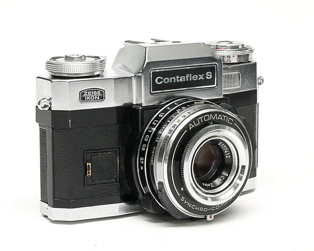 Contaflex S スーパーBC 50mm F2.8 Tessar  Synchro-Compur M.X.V.レンズシャッター　　　　　　　　　　　　　　　　　Cds TTLメー内蔵(作動不良)画像