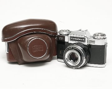 Contaflex S スーパーBC 50mm F2.8 Tessar  Synchro-Compur M.X.V.レンズシャッター　　Cds TTLメー内蔵(作動不良)の画像