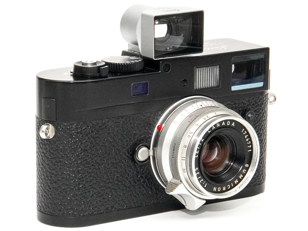 Leica 35mm 用 ファインダー(Chrome) 前期､3.5cm彫刻入り、 元箱、純正革ケース付、倍率0.7×の画像