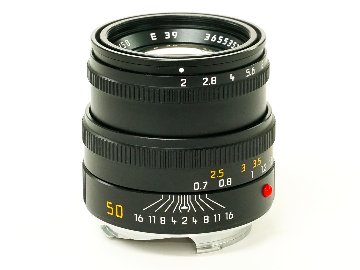 50/2 Summicron 固定鏡胴 (Made in Germany) ライカＭ用  フード組み込み 距離計連動 240gの画像