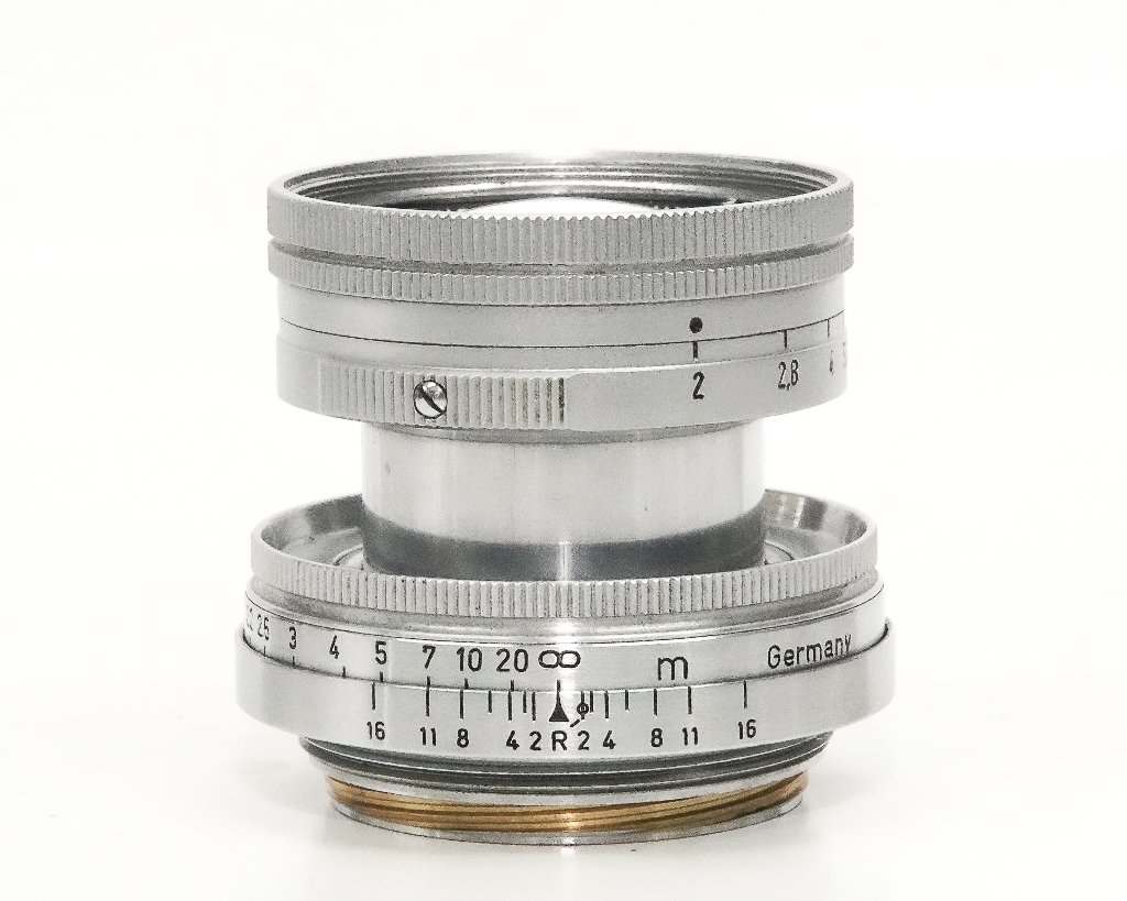 50/2 Summicron 沈胴  Sn.1105715 ライカスクリュー(L39)用  前後キャップ付 　第1世代（1st）  トリューム含有、の画像