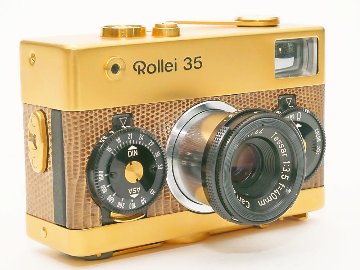Rollei 35 (ゴールド) Singapore 製 40/3.5 Tessar (沈銅式) ローライ社 創立50周年記念モデル 352g画像