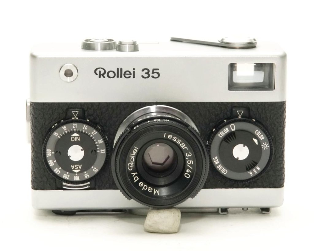 Rollei 35 (白) Singapore 製 40/3.5 テッサー(沈銅式) 352gの画像