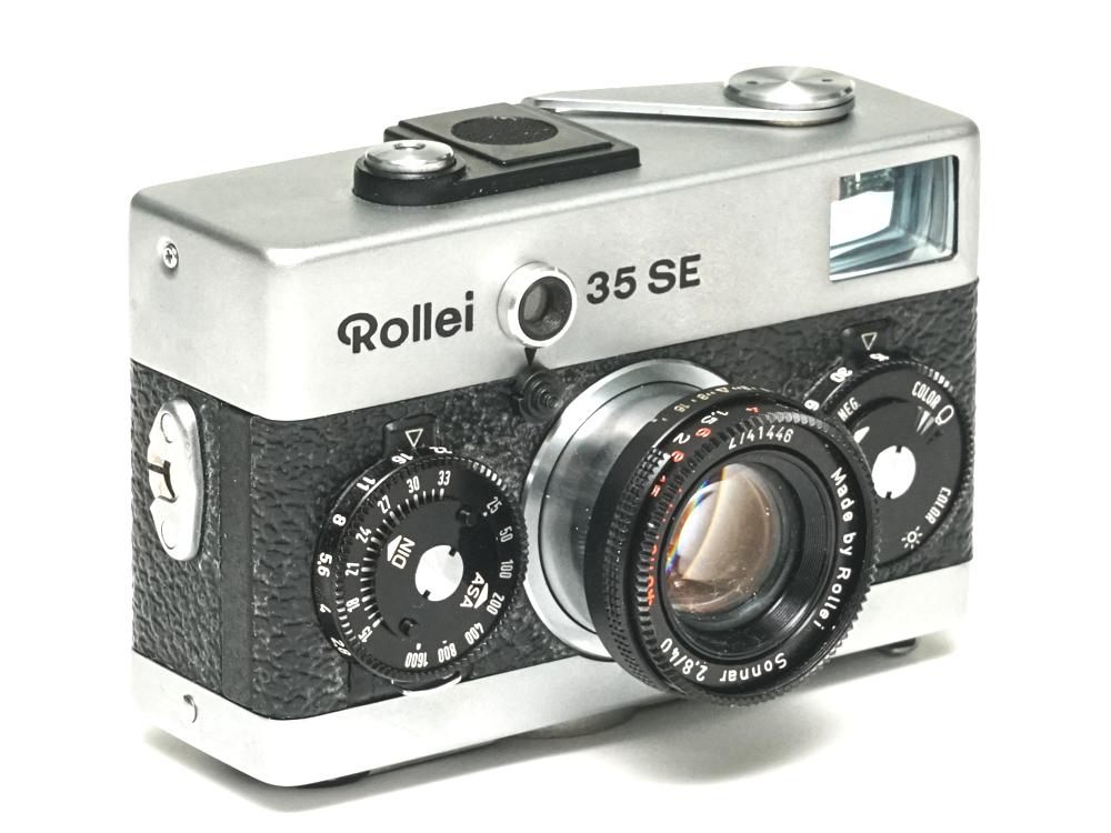 Rollei 35 SE (白) SINGAPORE 製,40/2.8 Sonnar Rollei-HFT (沈銅式) 331gの画像