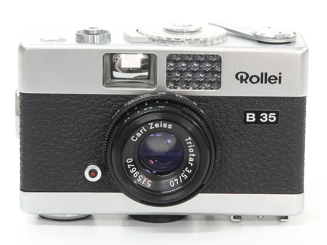 Rollei B35 (白) Germany 製 40/3.5 Carl-Zeiss Triotar (沈銅式)、 263g｜カメラのマツバラ光機