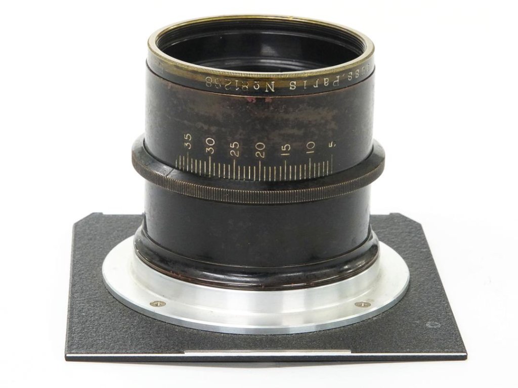 210mm F5.6 Protarlilnse (412mm F12.5 ×2本) バーレルレンズ ノーコート　Linhof テヒニカボード付 の画像