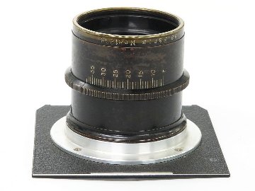 210mm F5.6 Protarlilnse (412mm F12.5 ×2本) バーレルレンズ ノーコート　Linhof テヒニカボード付 画像