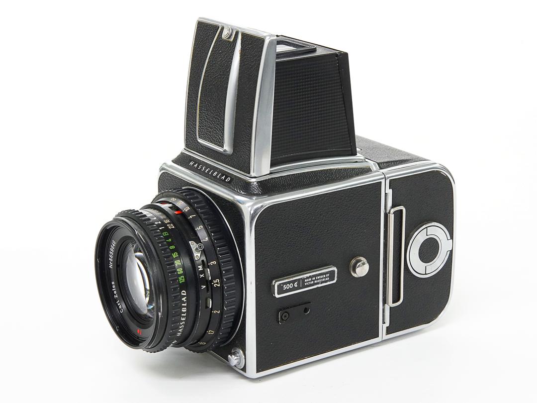 Hasselblad 500C ブラック 80/2.8 Planar (Cレンズ ) M-12マガジン スタンダード焦点板 ネックストラップ付 日本語使用説明書付(コピー)の画像