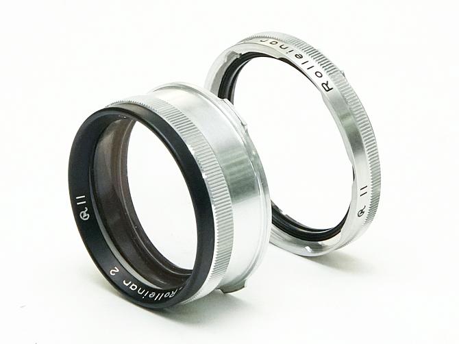 Rollei Ⅱ 型 Rolleinar-2 (接写レンズ.上下セット) (50cm～31cm) バララックス自動補正 純正本革ケース付　元箱付の画像