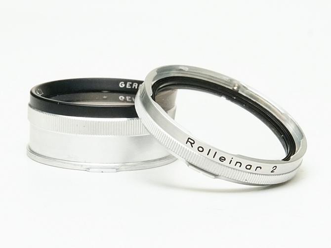 Rollei Ⅱ 型 Rolleinar-2 (接写レンズ.上下セット) (50cm～31cm) バララックス自動補正 純正本革ケース付　元箱付の画像