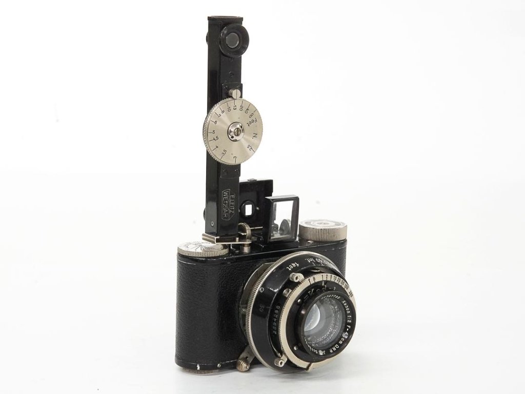 Nagel Pupille 127 Camera Schneider Xenon 4.5cm F2 Outfit with Leica Alone Rangefinder. W/フィルタ.カメラケースの画像