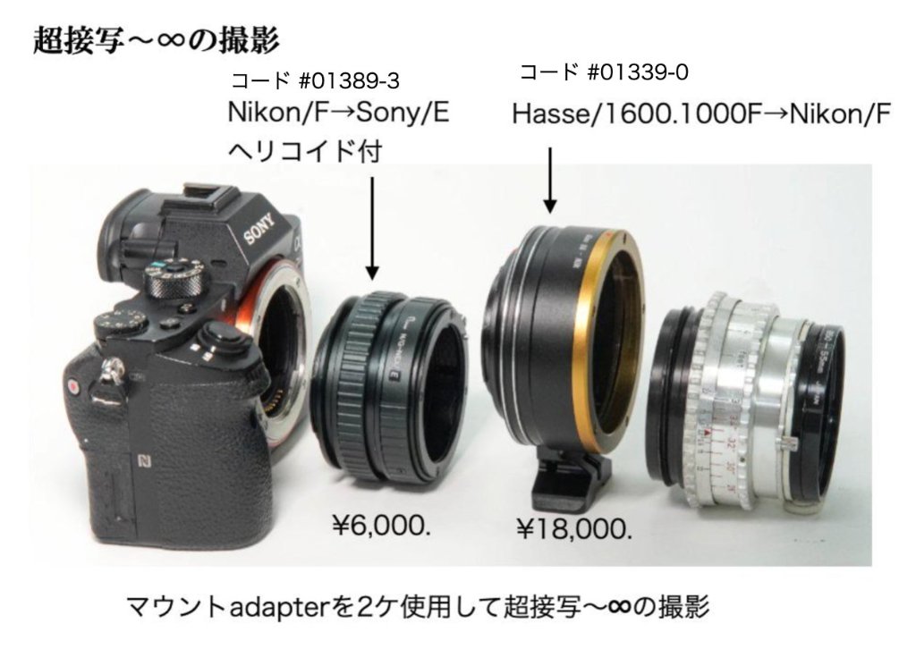 Hasselblad 1600F/1000F レンズで超接写、Camera はSony/E マウントカメラでの画像