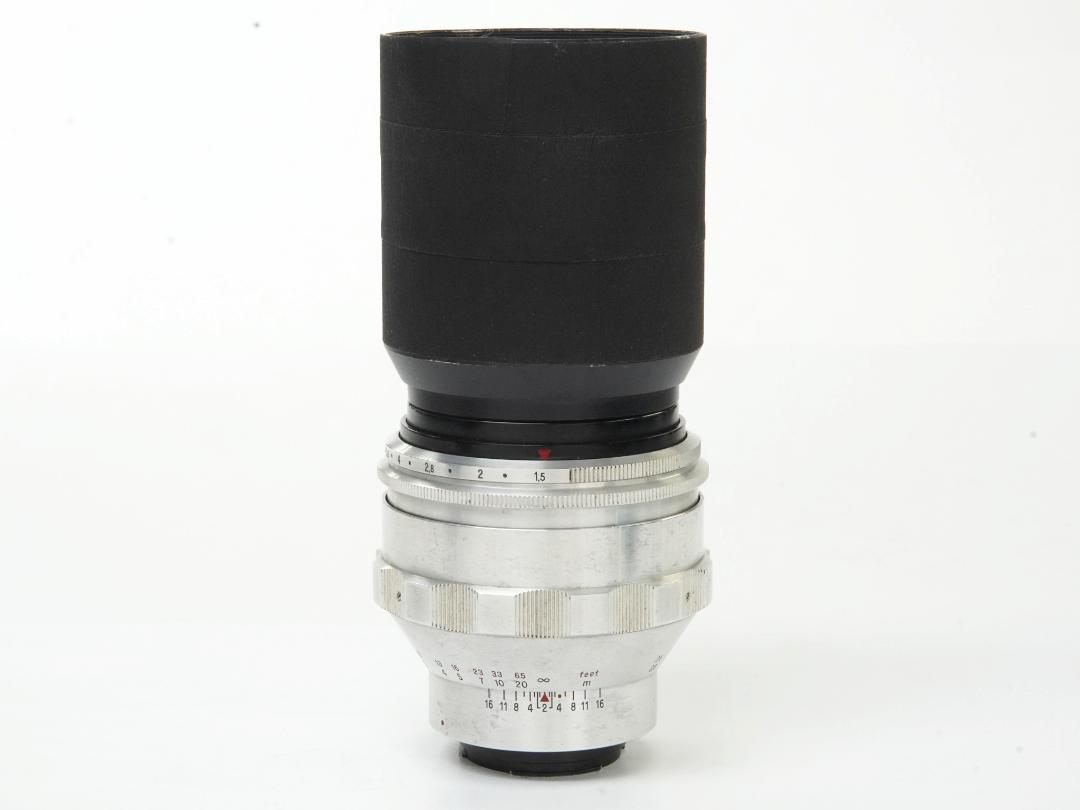 75/1.5 Biotar (Carl Zeiss Jena Germany) メタルフード付き 90% 、 Exakta マウント　後期型(最短距離.80cm)の画像