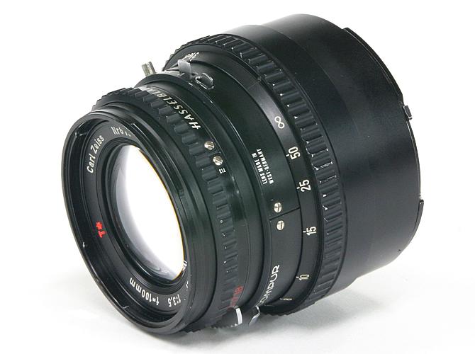 100/3.5 Planar T* (Cレンズ)  ハッセルブラッド Vシリーズ用  SYNCHRO COMPUR M.X.V.Shutter 付 純正前後キャップ付　Pケース付　通称山岳プラナーの画像