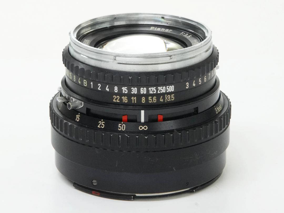 100/3.5 Planar  (Cレンズ) ハッセルブラッド Vシリーズ用  SYNCHRO COMPUR M.X.V.Shutter 付  前後キヤップ付　先白　初期ロットの画像