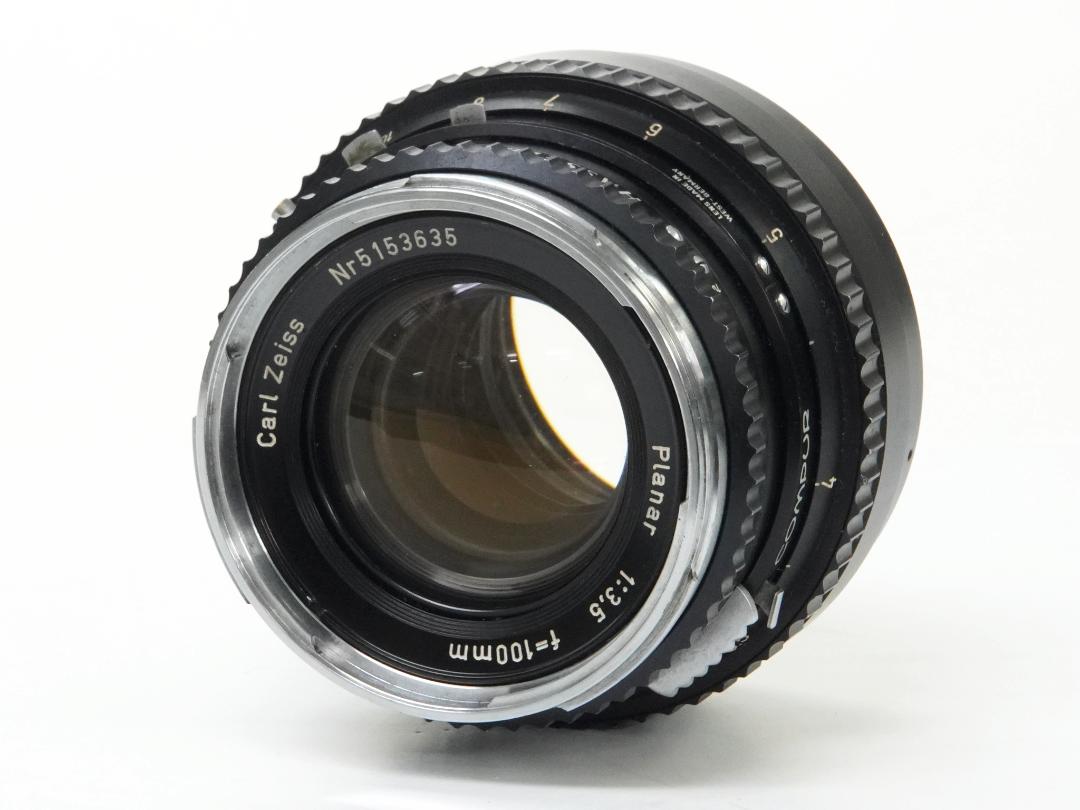 100/3.5 Planar  (Cレンズ) ハッセルブラッド Vシリーズ用  SYNCHRO COMPUR M.X.V.Shutter 付  前後キヤップ付　先白　初期ロットの画像