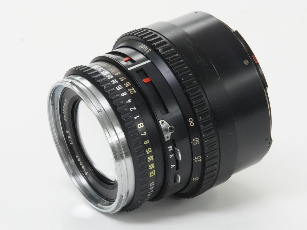 100/3.5 Planar  (Cレンズ) ハッセルブラッド Vシリーズ用  SYNCHRO COMPUR M.X.V.Shutter 付  前後キヤップ付　先白　初期ロットの画像