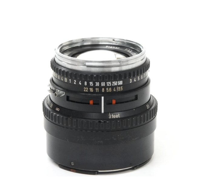 100/3.5 Planar  (Cレンズ) ハッセルブラッド Vシリーズ用  SYNCHRO COMPUR M.X.V.Shutter 付  前後キヤップ付　先白　初期ロットの画像