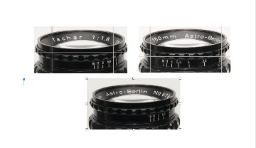 150/1.8 Tachar Astro - Berlin,  pentacon six マウント、　(Nikon F & Pentax 645 アダプター付､)の画像