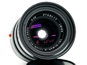 28-35-50mm/f4 Tri-Elmar ASPH (E55) Germany ライカM用 純正 前後レンズキャップ、 レンズケース、Garantie Card、 元箱付 距離計連動　新品同様　の画像