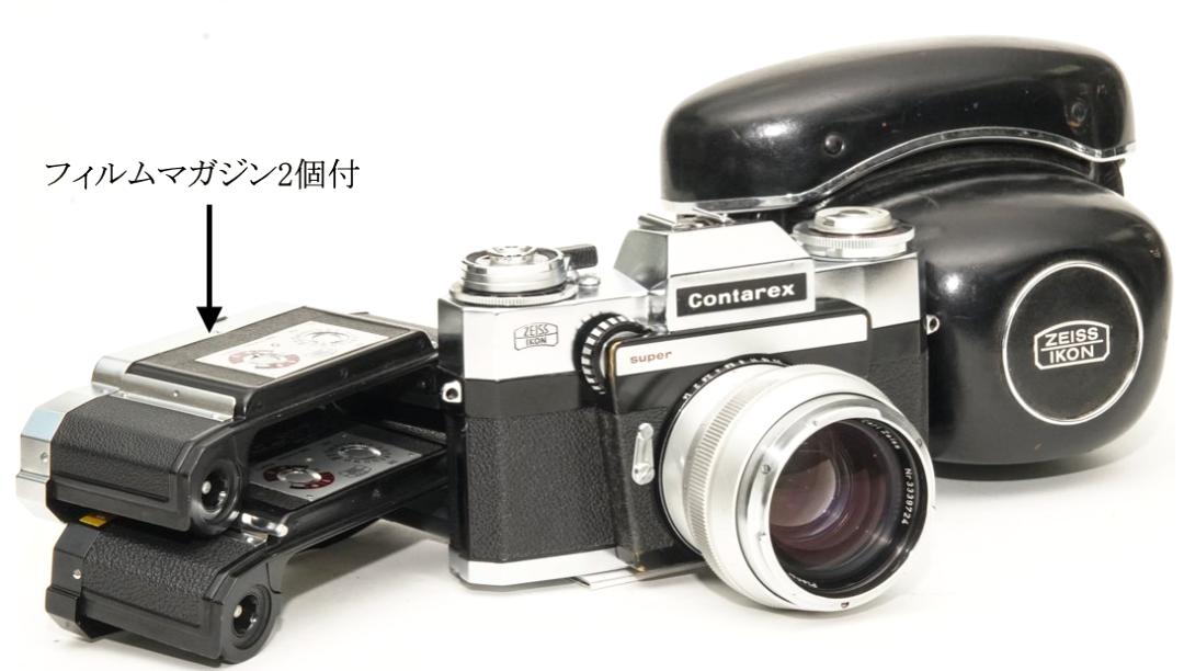 Contarex-S 後期型 Body (Zeiss-Ikon) 55mm F1.4 Planar 白 専用ケース付 B#P54470 L#3339724の画像