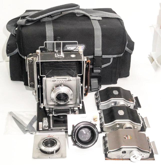 Linhof ,Super Technika 4×5in 3型、距離計付、 レンズ3本セット、  の画像