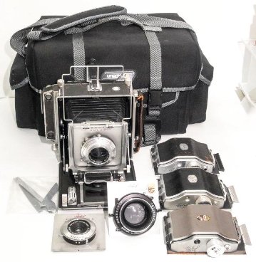 Linhof ,Super Technika 4×5in 3型、距離計付、 レンズ3本セット、  の画像