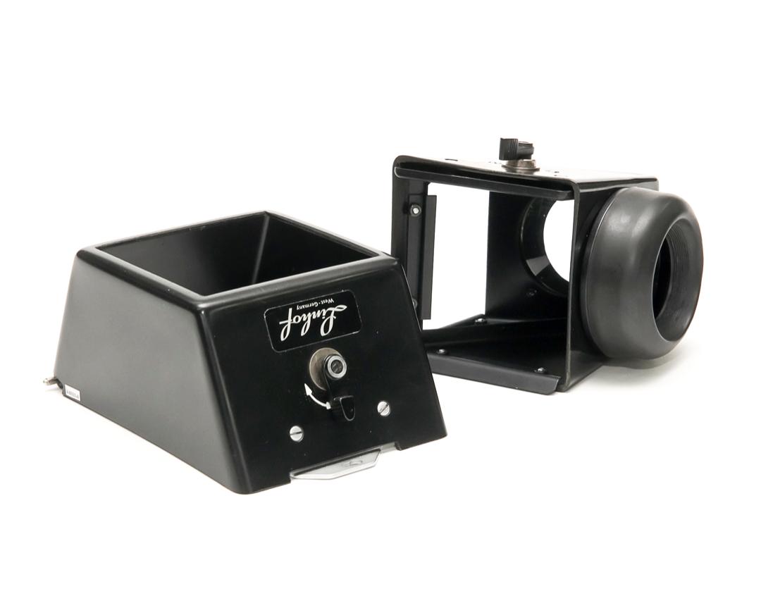 Linhof 6×9cm 用 上下正像ミラーファインダー セパレート型 黒 (縦横可能) 　元箱付の画像