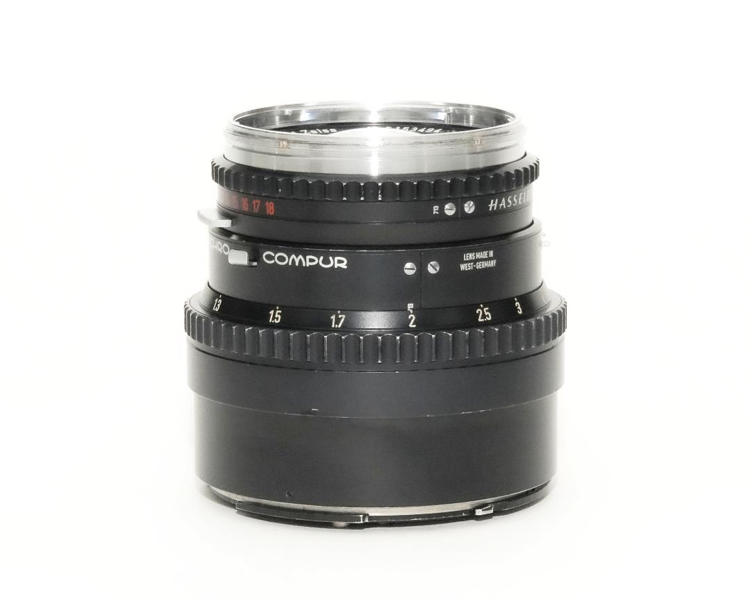 100/3.5 Planar  (Cレンズ) ハッセルブラッド Vシリーズ用  SYNCHRO COMPUR M.X.V.Shutter 付  前後キャップ付　先白　初期ロットの画像
