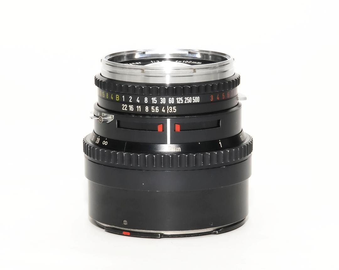 100/3.5 Planar  (Cレンズ) ハッセルブラッド Vシリーズ用  SYNCHRO COMPUR M.X.V.Shutter 付  前後キャップ付　先白　初期ロットの画像