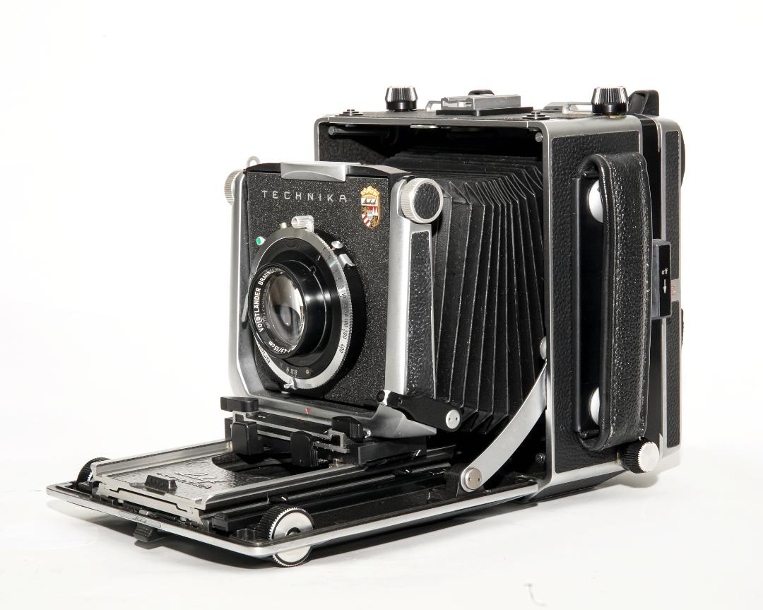 150/4.5 TECHNIKA-HELIAR (VOIGTLANDER) SYNCRO-COMPUR シャッター, リンホフテヒニカ4×5ボード 付の画像