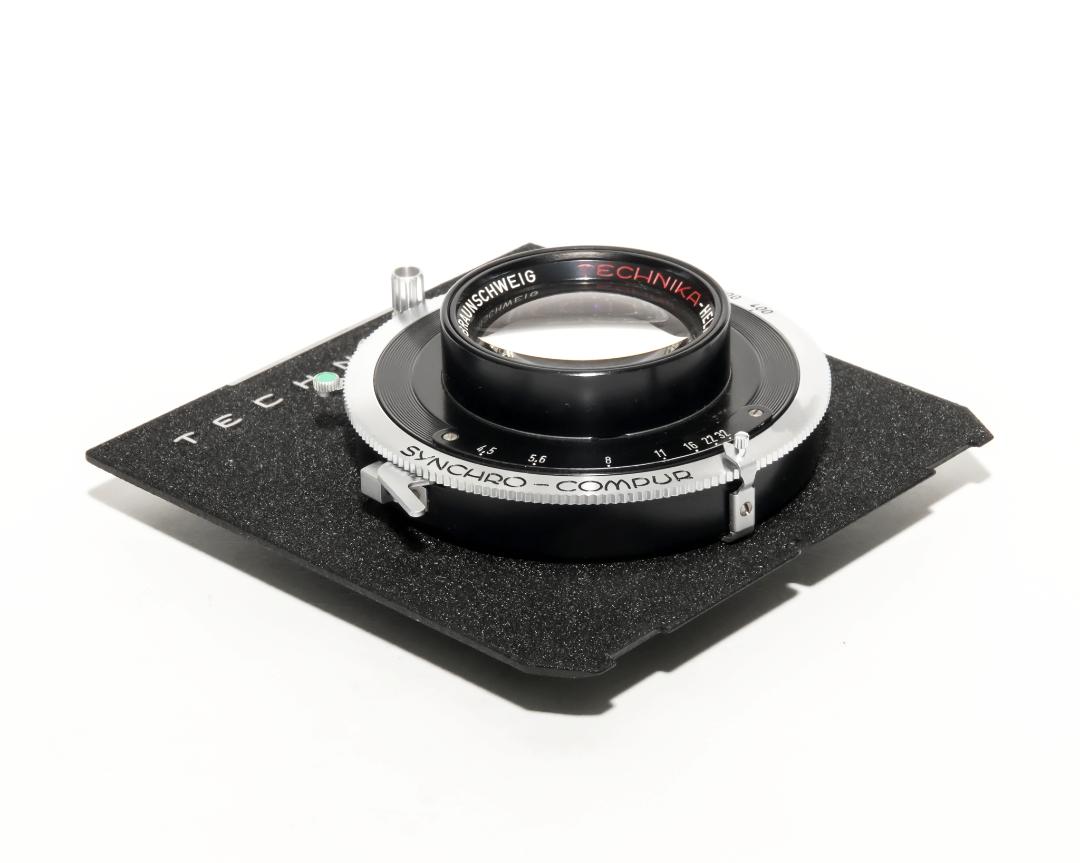 150/4.5 TECHNIKA-HELIAR (VOIGTLANDER) SYNCRO-COMPUR シャッター, リンホフテヒニカ4×5ボード 付の画像