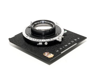 150/4.5 TECHNIKA-HELIAR (VOIGTLANDER) SYNCRO-COMPUR シャッター, リンホフテヒニカ4×5ボード 付の画像