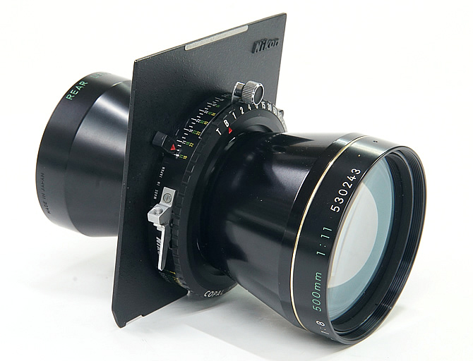 360/8 Nikkor T ED コパル1番シャッター付 リンホフテヒニカ 4×5in Ⅴ型ボード付画像