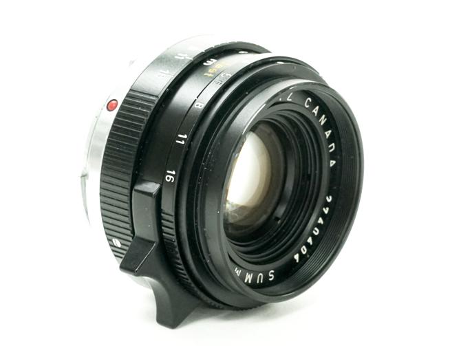 35/2 Summicron  ライカM用  元箱、メタルレンズフード 42Φ(カブセ) 前後レンズキャップ　L#2740404  距離計連動の画像