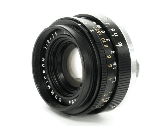 35/2 Summicron  ライカM用  元箱、メタルレンズフード 42Φ(カブセ) 前後レンズキャップ　L#2740404  距離計連動の画像