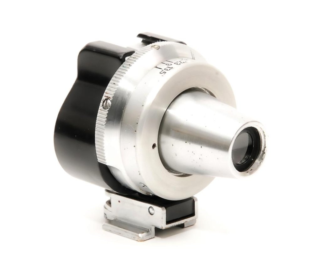 Leica タ－レットファインダー (正像) 35.50.73.90.135ﾐﾘ、 ELEITZ WETZLAR Germany 専用本革ケース付の画像