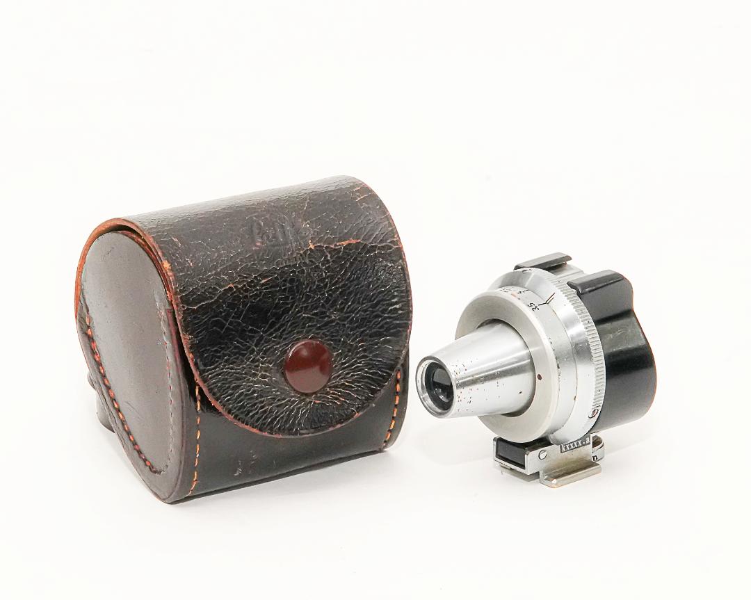 Leica タ－レットファインダー (正像) 35.50.73.90.135ﾐﾘ、 ELEITZ WETZLAR Germany 専用本革ケース付の画像