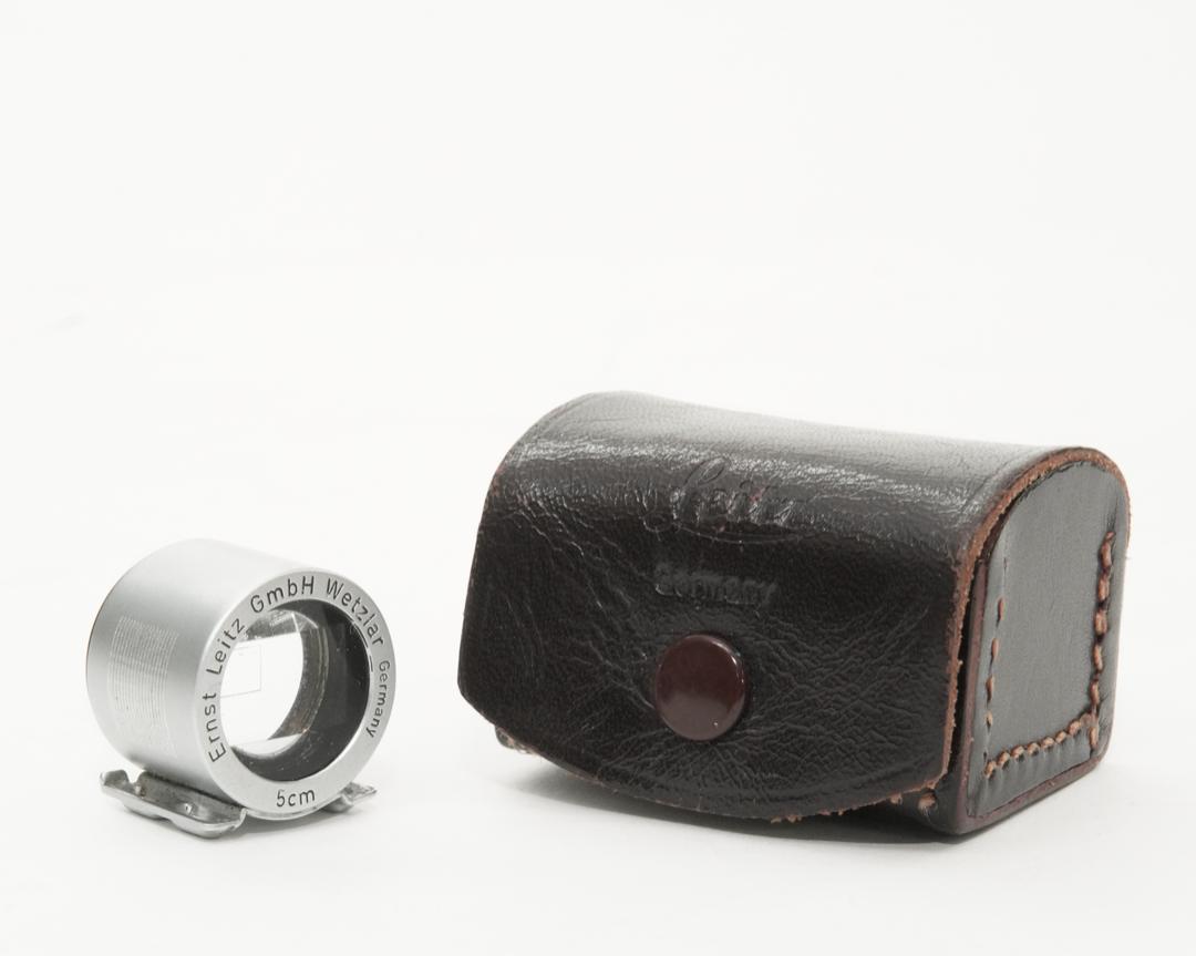 Leica 5cm 用 ファインダー、前期型、革ケース付き SBOOIの画像