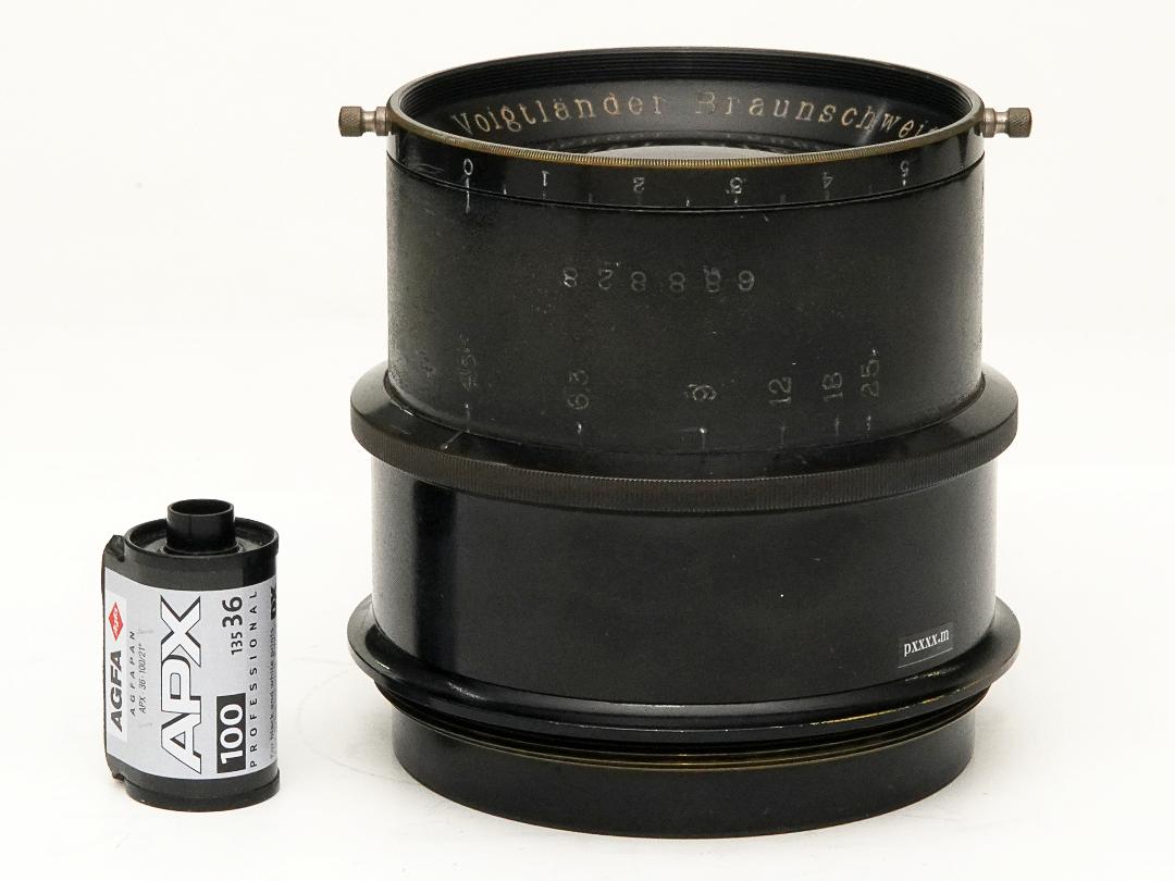 360/4.5 Universal-Heliar Voigtlander  Germany Barrel Lens  座金付20mm浮かし   L#688828の画像