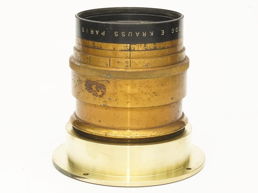 500/6.3 Tessar E KRAUSS PARIS Lens France 真円絞り 座金付き L#112748の画像
