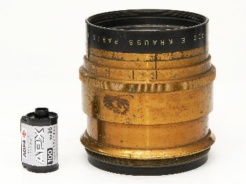 500/6.3 Tessar E KRAUSS PARIS Lens France 真円絞り 座金付き L#112748の画像