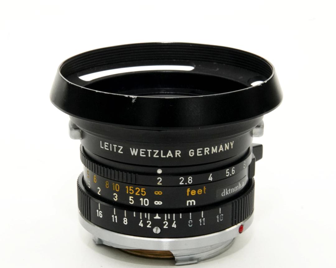 35/2 Summicron  L#2662766　メタルレンズフード 42Φ(カブセ) 前後レンズキャップ  距離計連動の画像
