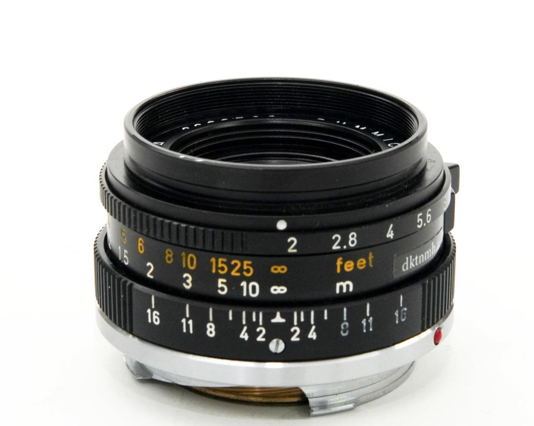 35/2 Summicron  L#2662766　メタルレンズフード 42Φ(カブセ) 前後レンズキャップ  距離計連動の画像