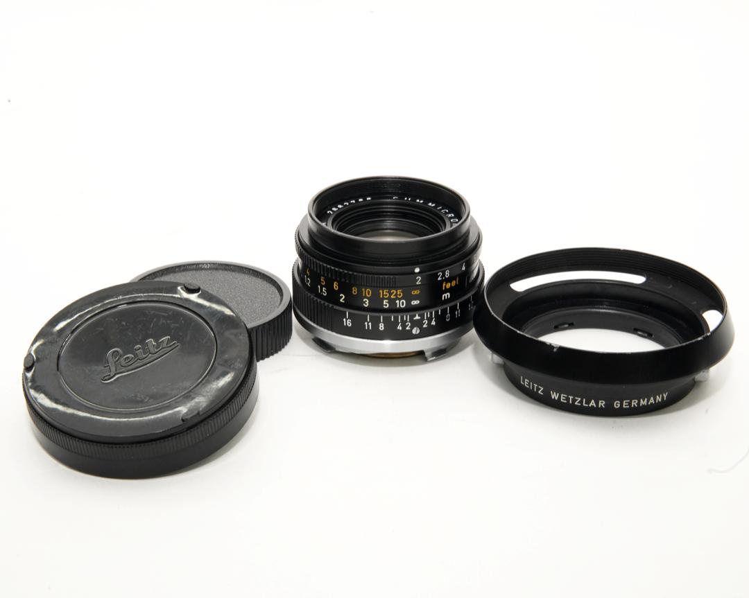 35/2 Summicron  L#2662766　メタルレンズフード 42Φ(カブセ) 前後レンズキャップ  距離計連動の画像