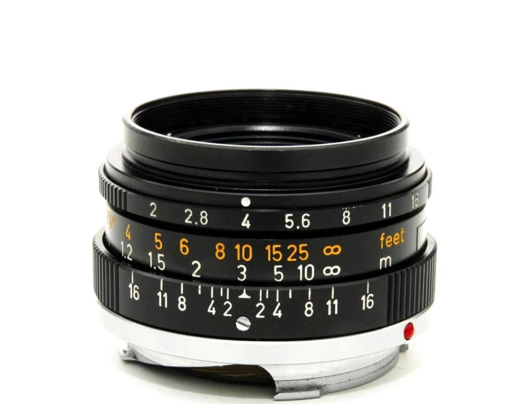 35/2 Summicron  L#2774032 元箱、メタルレンズフード 42Φ(カブセ) 前後レンズキャップ 純正UVaフィルタ付 距離計連動の画像