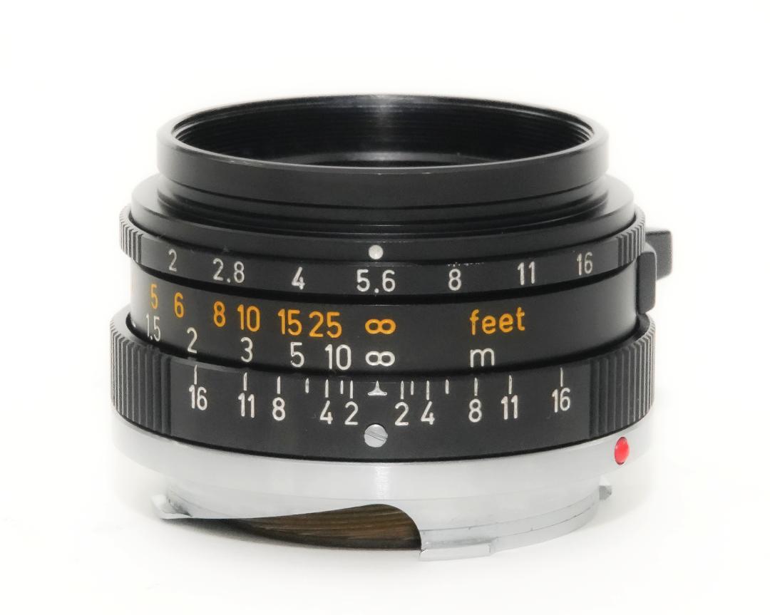 35/2 Summicron  L#2774032 元箱、メタルレンズフード 42Φ(カブセ) 前後レンズキャップ 純正UVaフィルタ付 距離計連動の画像