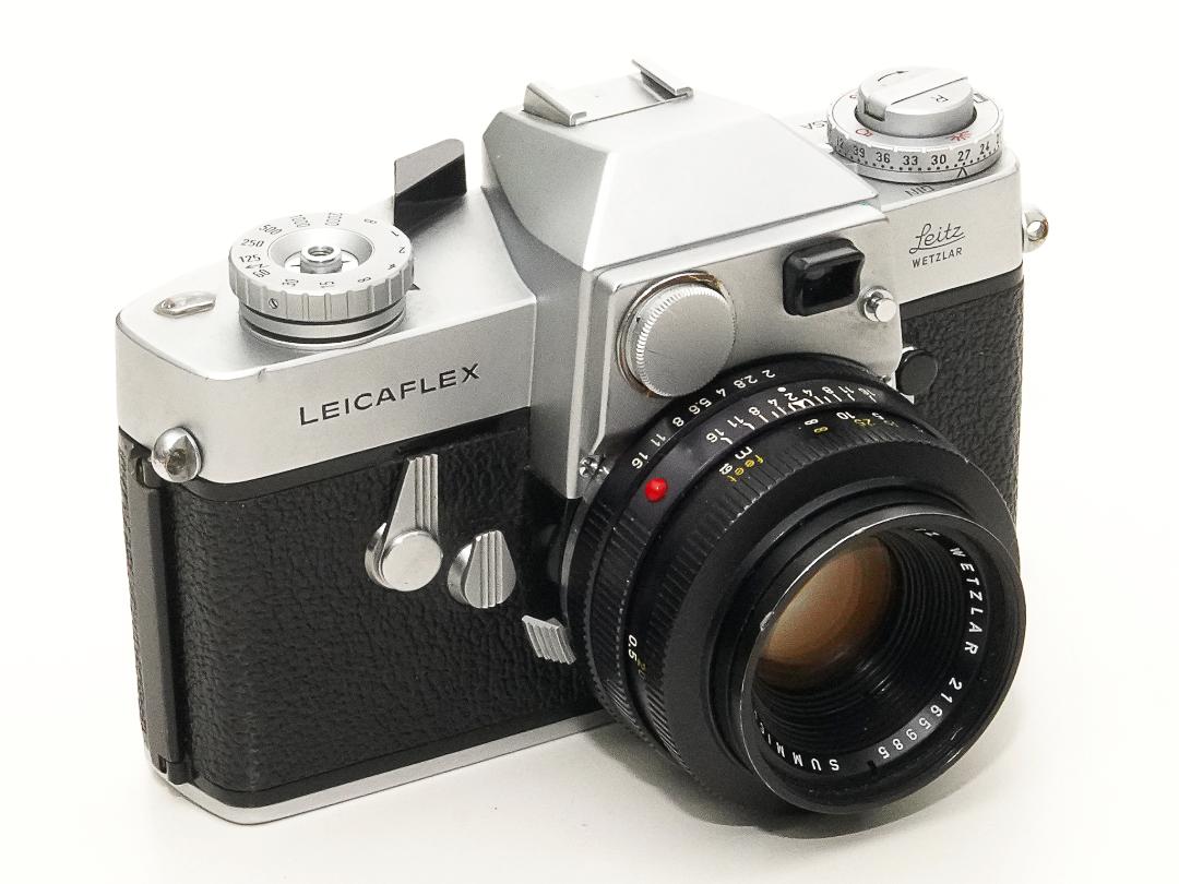 ライカフレックス 1型   50/2 Summmicron付 l  カメラケース付 純正フード付 B#1116927  L#2165985の画像